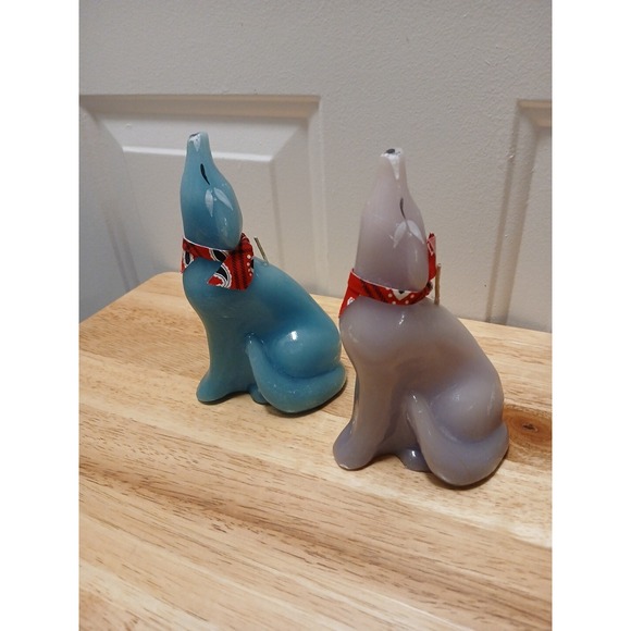 Howling Coyote Candle Southwest Desert Howl At The Moon Candles Set Of 2 Unused - Picture 2 of 11
